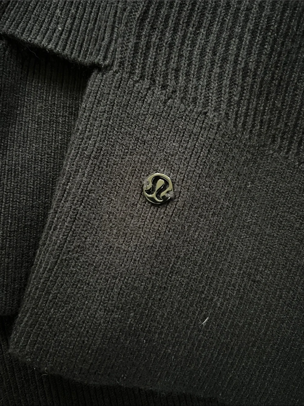 NWOT lululemon athletics Women's Black Ribbed Mini Sweater Dress